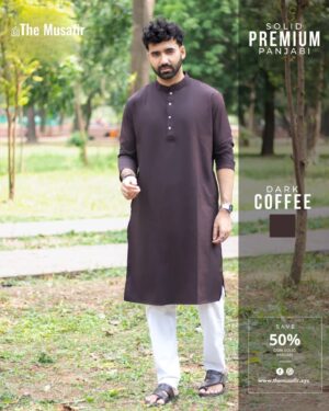 Premium Microstitch Solid Panjabi