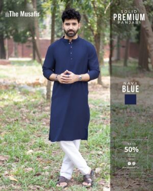 Premium Microstitch Solid Panjabi