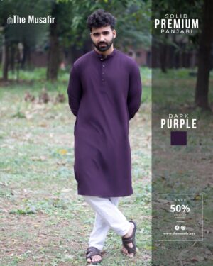 Premium Microstitch Solid Panjabi